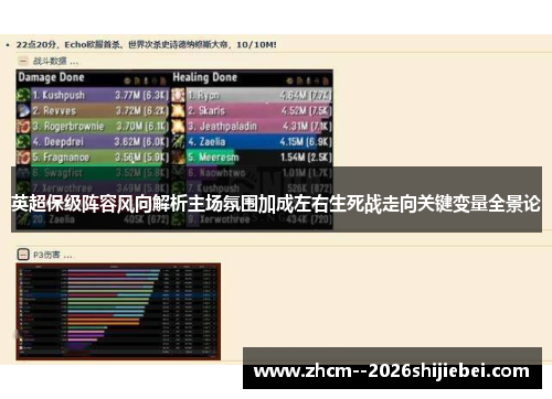 英超保级阵容风向解析主场氛围加成左右生死战走向关键变量全景论